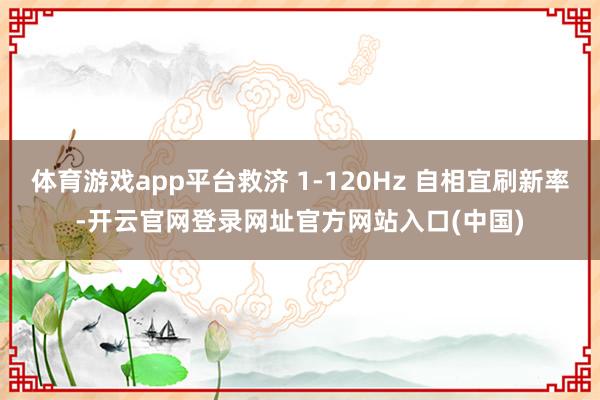体育游戏app平台救济 1-120Hz 自相宜刷新率-开云官网登录网址官方网站入口(中国)